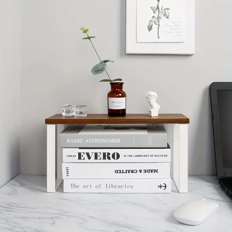 Achieve a tidy ironing setup with this versatile Desktop Iron Storage Rack-4