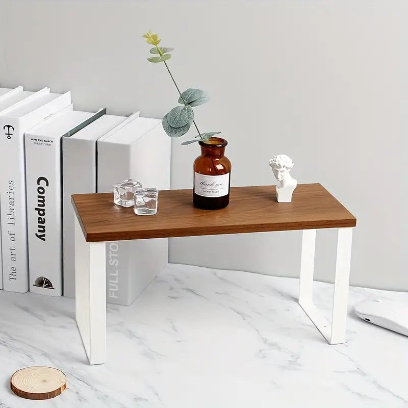 Achieve a tidy ironing setup with this versatile Desktop Iron Storage Rack-1